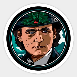 Scrooged Bill Murray Christmas Sticker